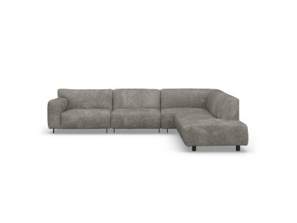 Betonově šedá modulová sedačka do L pro 4 osoby