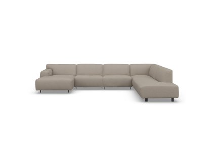 Elegantní jemná šedo-béžová modulová sedací souprava - Vesta