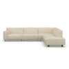 Béžově bílá modulová sedačka do L pro 4 osoby