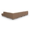 Elegantní přírodní hnědá hnědá modulová sedací souprava - Vesta