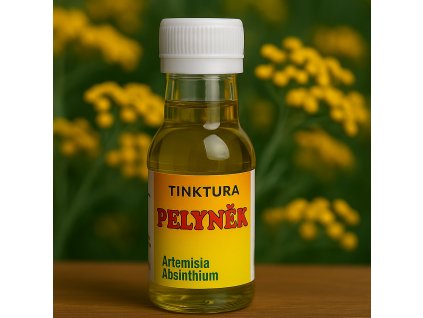 Tinktura Pelyněk na dřevěné podložce