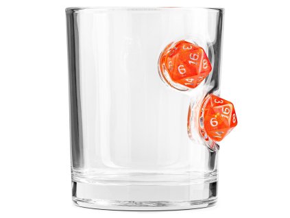 Pohar s kockmi zaseknutymi v skle 280 ml