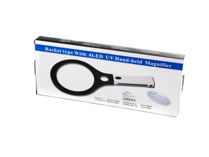 Lupa MAXI 330 mm 10× zväčšenie LED a UV svetlo