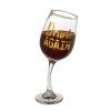 Vtipny pohar na vino Drunk Again – ohnuty pohar