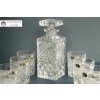 WHISKY SET 1+6 Z OLOVNATÉHO KŘIŠŤÁLU CRYSTAL BOHEMIA - MADISON