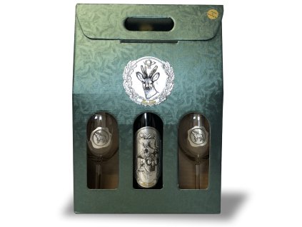 Darčekový set Exclusive 1/2 pre poľovníkov srnka - biele víno
