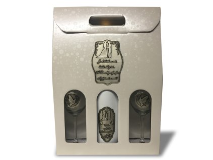 Darčekový set 1 2 pre mladomanželov, Bianco