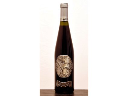 Rýnska fľaša s kovovou etiketou, Jeleň - biele víno