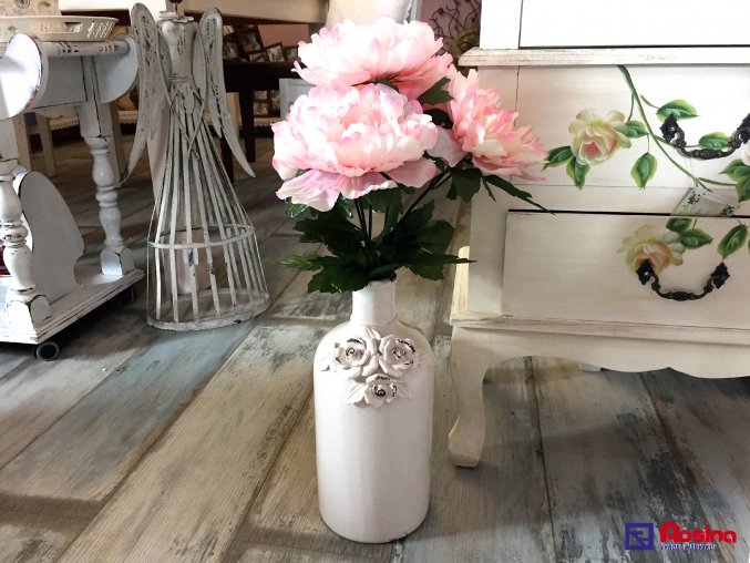 Biela Váza Provence s ružami