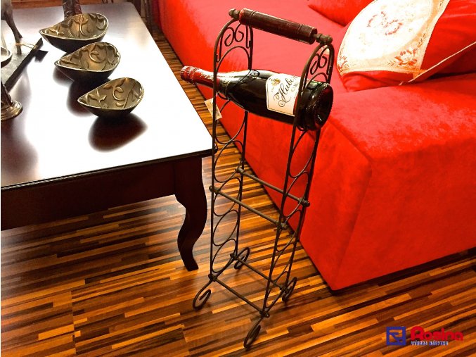 Kovový stojan na vína 6 vín, 75cm, 34,00€, 1672500TRE