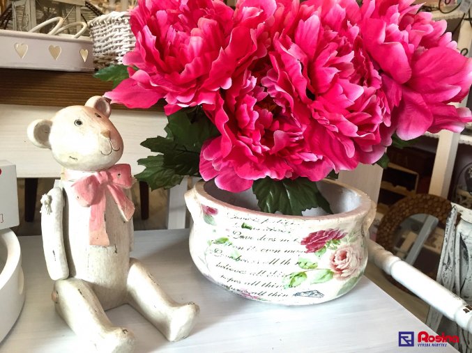 Kvetináč Provence s ružičkami 10,5x25x23cm, 11,90€, 75204ART