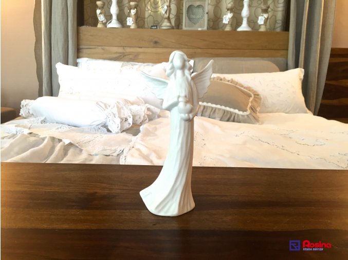 Soška Biely Anjelik so srdiečkom 19cm, 9,90€, 16166TRE