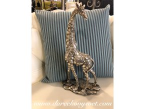 Soška Žirafa strieborná moderná ART, 35,5 cm, 29,90€