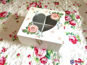 Krabička na čaj Romantic Rose 16x16cm, 22,30€, 97891ART