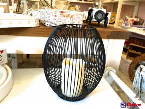 Lampáš Čierny moderný Ovál na baterky 26cm, 41,90€