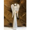 Soška Kovový Anjel biely so srdcom hore ruky 53cm, 26,00€, 015BNM0014HAR