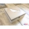 Krabička Vtáčik šedo biela 20x20x7,5cm, 22,00€, 86370 ART