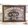 Obraz Motorka Legends Never Die 54x39cm, 96,00€, 69343ART