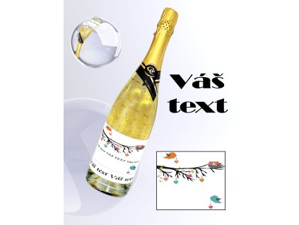 darčekové víno so zlatom