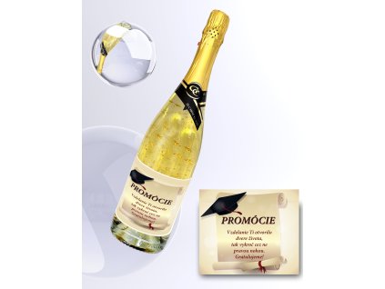 vyr 1153Promocie darcek text Biele vino so zlatom lezata so zlatom