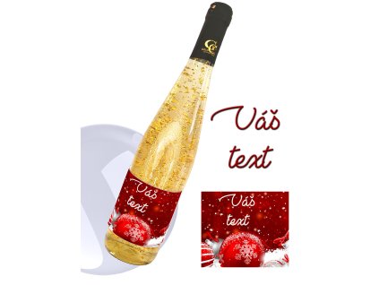 Vianocne vino so zlatom s textom