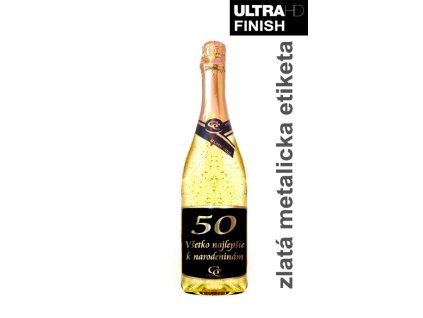 sampanske so zlatom narodeniny metalicka 50