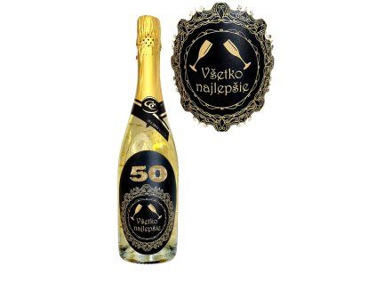 zlaté šampanské - darček k 50