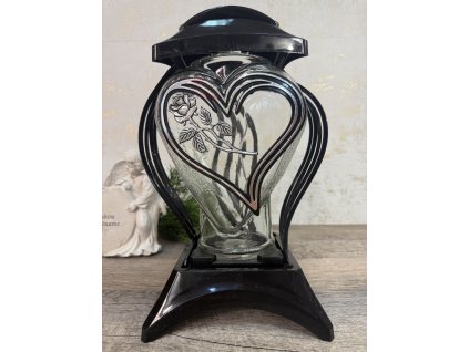 Sklenená lucerna - srdce