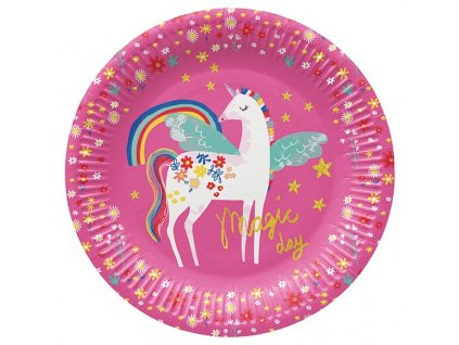 papierovy tanier paw eco 23 cm fairy unicorn 8 ks