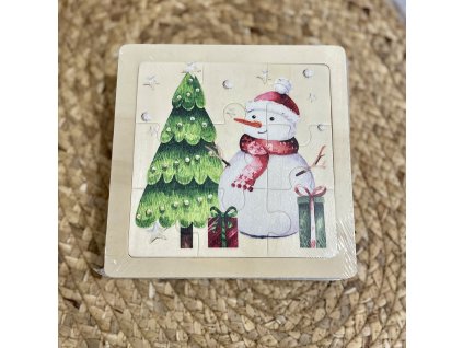 DREVENÉ PUZZLE SNEHULIAČIK