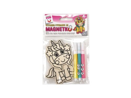 VYFARBI SI DREVENÚ MAGNETKU JEDNOROŽEC1