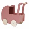 LITTLE DUTCH KOČÍK PRE BÁBIKY DREVENÝ S PERINKOU KVETY A MOTÝLE3
