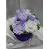 Mydlová kytica-Fialová kytica v košíku