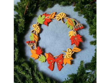 Jesenný venček na dvere vzor 6