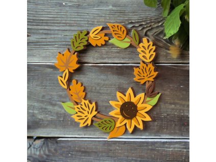 Jesenný venček na dvere vzor 8