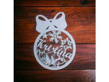 Vianočná ozdoba vzor 3 s menom