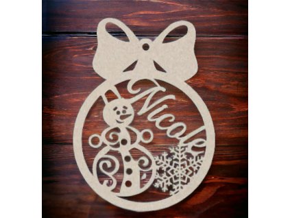 Vianočná ozdoba s menom vzor 6