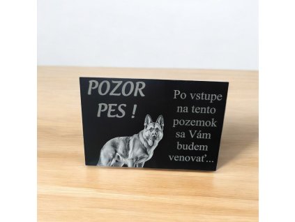Tabuľka pozor pes