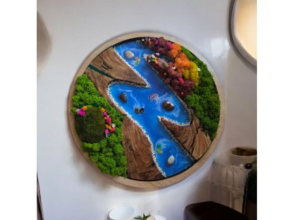 Obraz z machu a živice