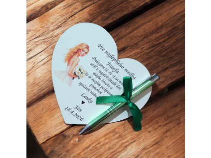 Poďakovanie pre svedka od nevesty farebné