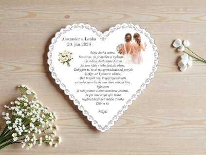 Poďakovanie pre sestru farebné