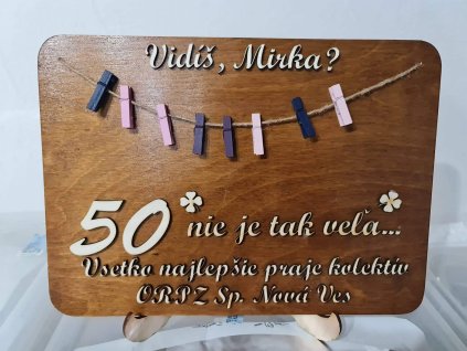 Tabuľka k narodeninám 2