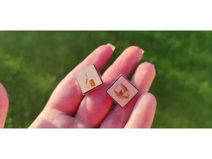 Manžetové gombíky zvárač štvorcové