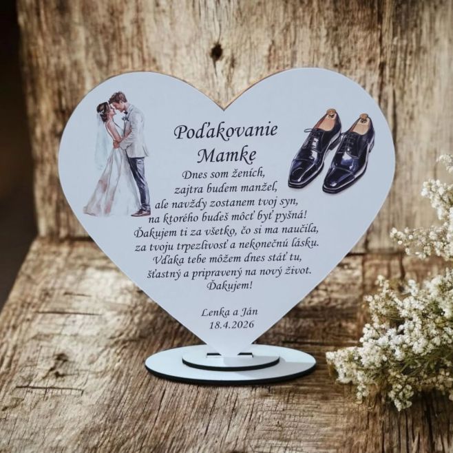 Krásne svadobné poďakovania pre rodičov, mamku, otca. Text vieme pozmeniť, taktiež obrázky na podakovaniach sa dajú...