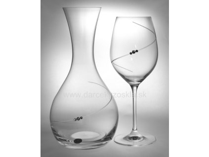 Set na víno Line (6ks pohárov + 1ks karafa)