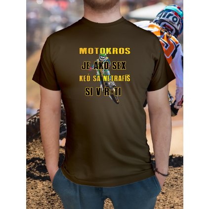 Vtipné tričko Motokros je ako sex