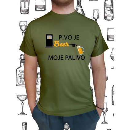 Vtipné tričko Pivo je moje palivo