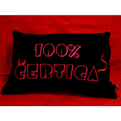 Vankúš plyšový 100% Čertica