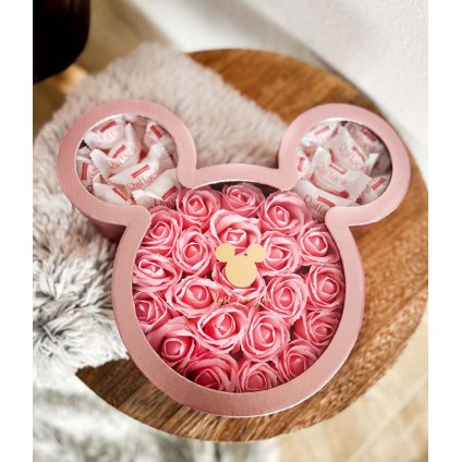 Darček pre ženu - Flower box Mickey Mouse Pink