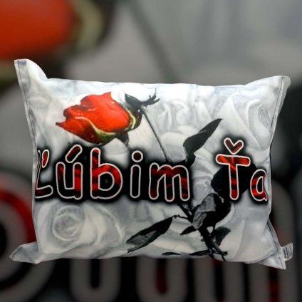 vankus s napisom lubim ta ruza